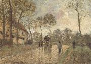 Camille Pissarro The Mailcoach at Louveciennes oil on canvas